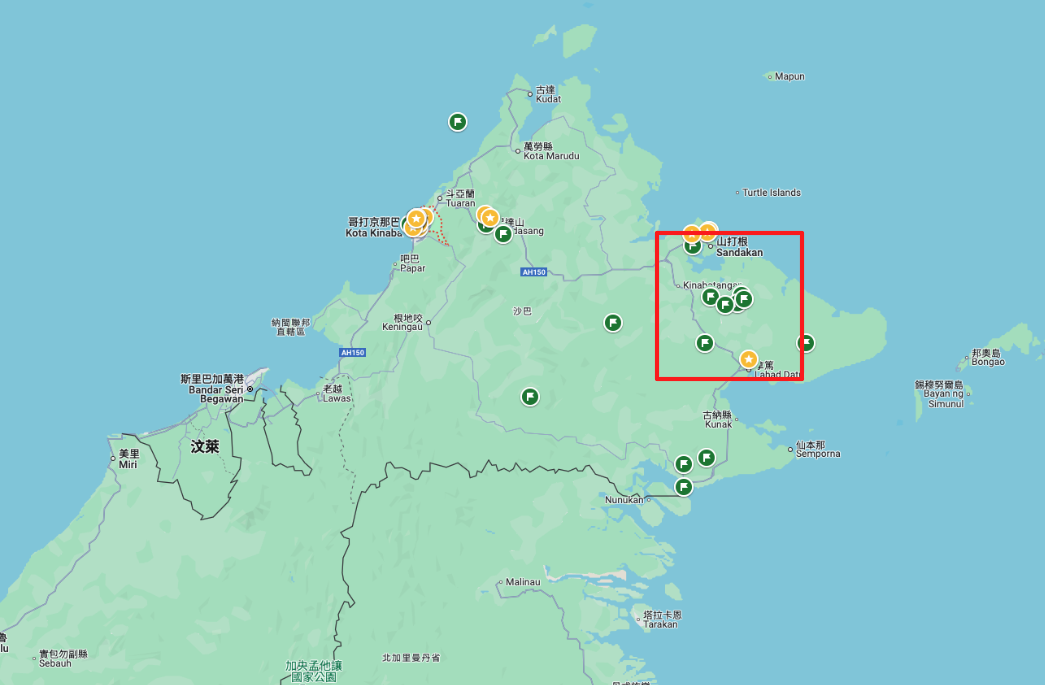 Kinabatangan River 地圖