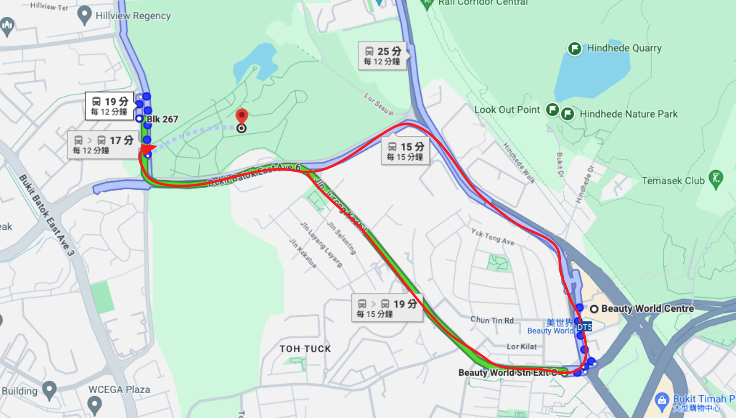 武吉巴督自然公園地圖