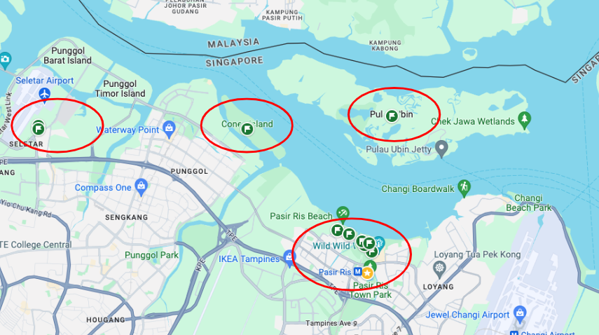 白沙公園周邊可一起安排的景點地圖
