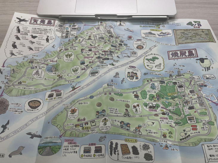 天売島手繪地圖