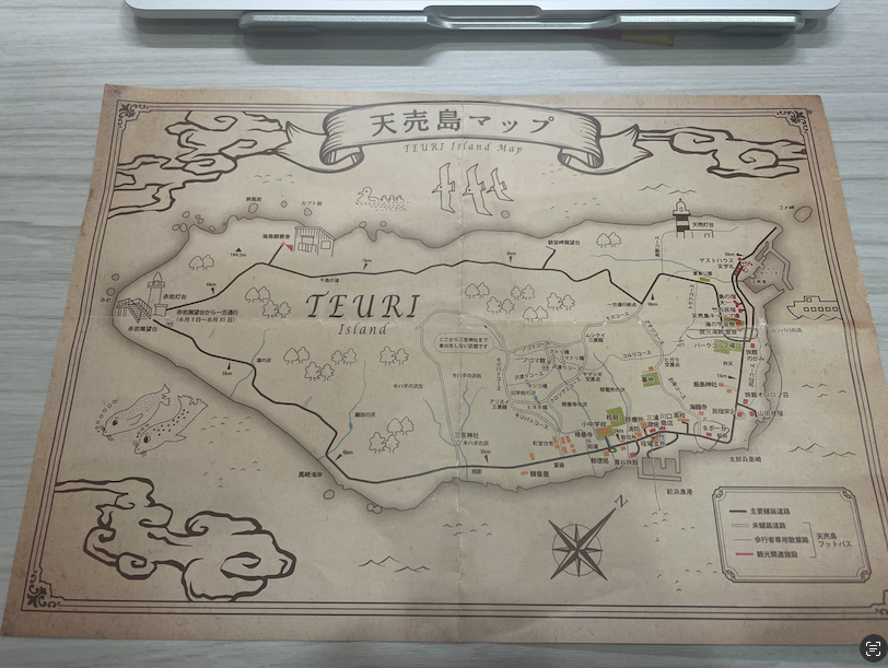 天売島漂亮的地圖