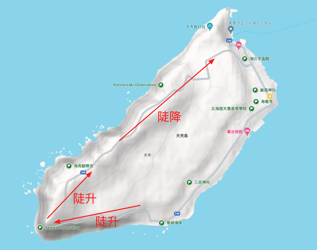 步道陡升和陡降注意標示